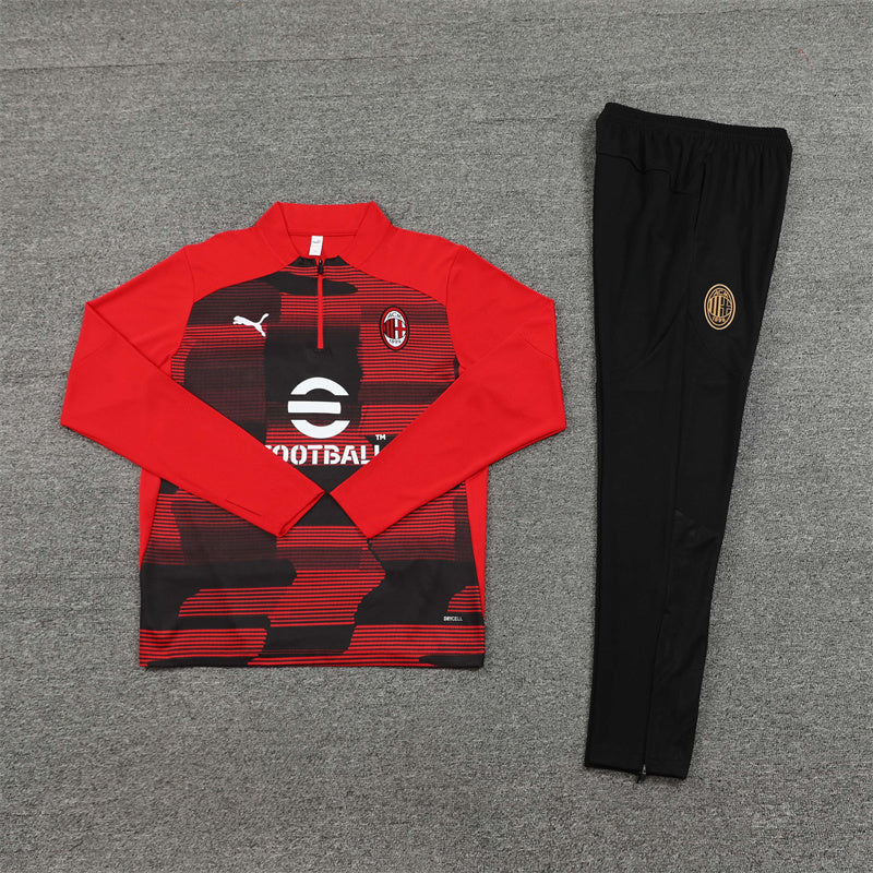 AC MILAN BLACK AND RED TRACKSUIT II