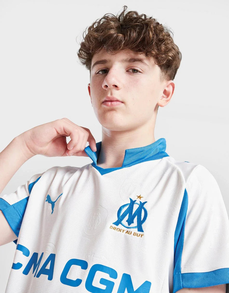 OLYMPIQUE MARSEILLE 2025/26 HOME SHIRT JUNIOR